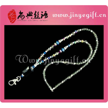 Al por mayor de Guangzhou Bling espumoso Crystal Beaded Keychain Lanyard